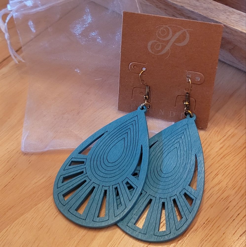 Plunder Teal Drop Earrings